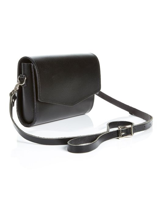 Zatchels Black Handmade Leather Clutch Bag