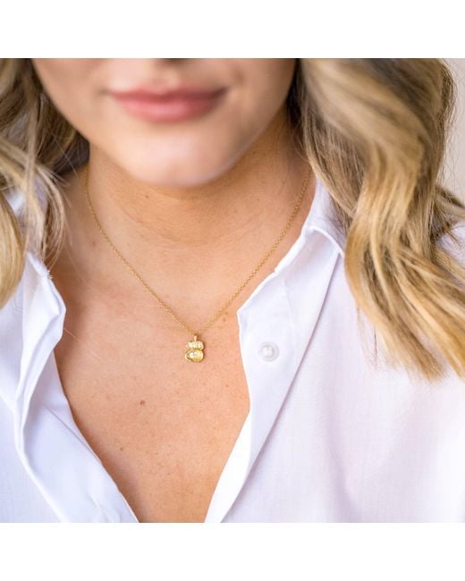 Claire Hill Designs Metallic Topaz Lichen Pendant Necklace