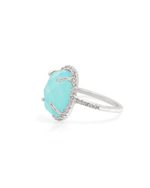 GEM BAZAAR Blue Aqua Shimmer Ring