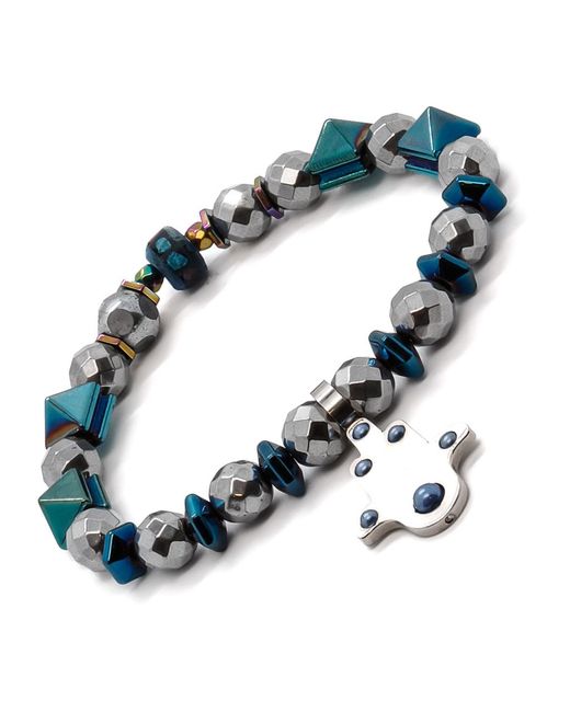 Ebru Jewelry Blue Positive Hamsa Bracelet