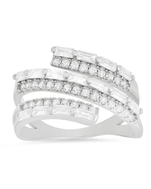 Kylie Harper Metallic Sterling Sprial Crossover Ring