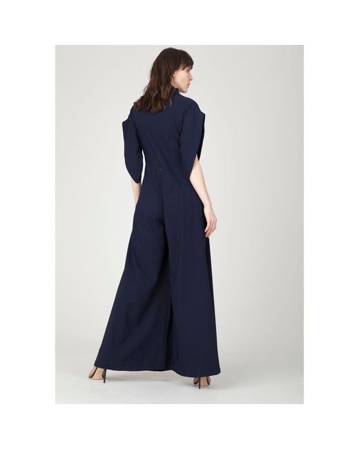Monosuit Blue Jumpsuit Lea With Pants- Skirt Navy