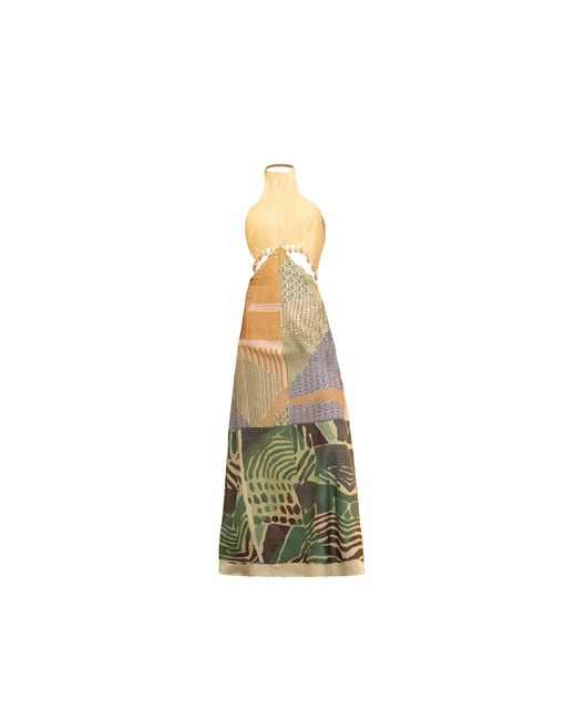 Tega Collective Metallic Samudram Reef Two Piece Gown