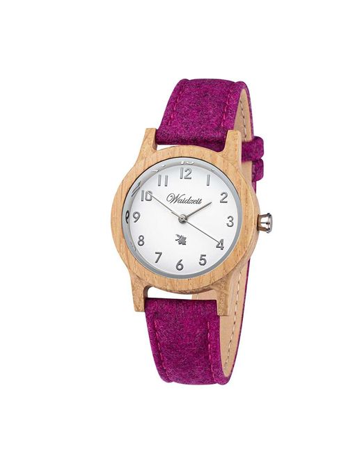 Waidzeit Purple Barrique Alpine Watch With Merino Wool Strap
