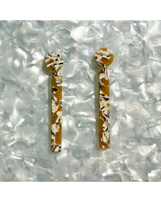 CLOSET REHAB Metallic Matchstick Drop Earrings
