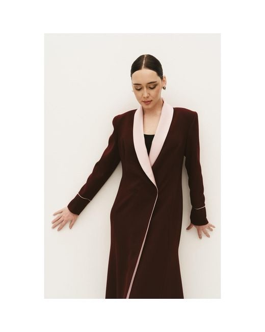 Roqaia Fashion House Red Rosé — Burgundy With Satin