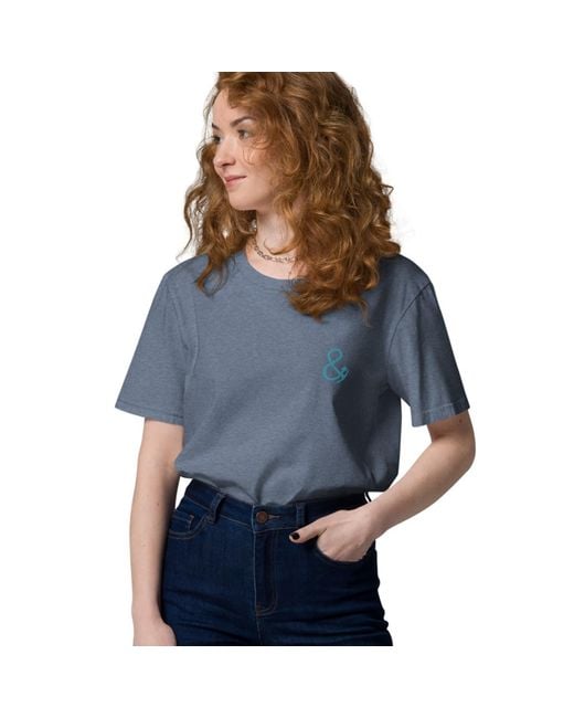 Anchor and Crew Blue Heather Just Roam. Seeker Organic Cotton T-Shirt