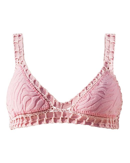 Luxsea Swimwear Pink Lyla Crochet Bikini Top