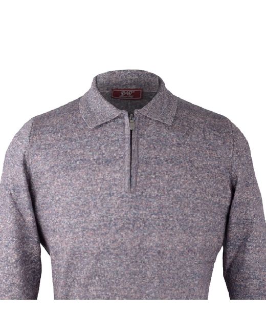 DAVID WEJ Purple Jayden Wool Polo Jumper – for men