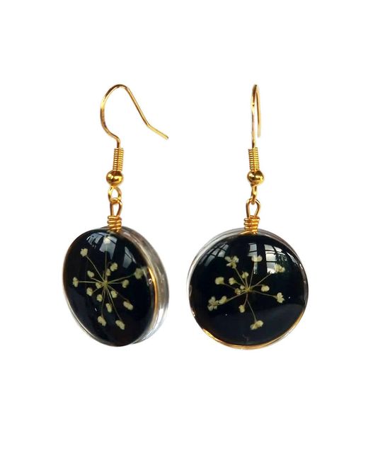 Laura Daili Black Midnight Bloom Earrings