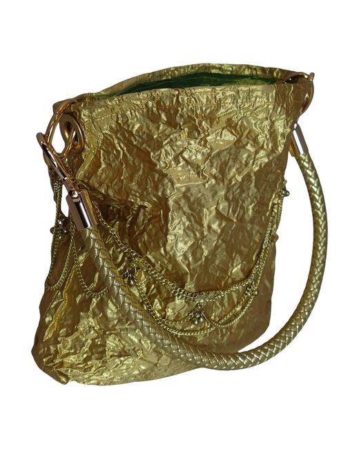 Romer Millinery Green Morphy Moldable Handle Bag With Bag Chain
