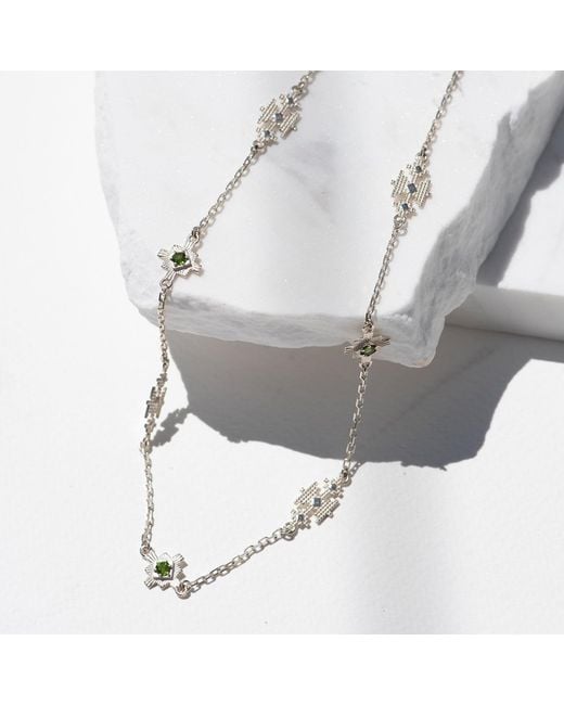 Zoe & Morgan Metallic Ayllu Necklace Chrome Diopside