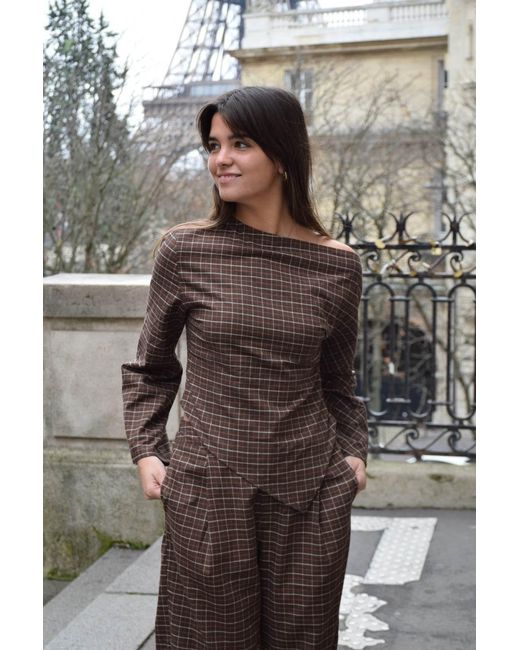 Mind Traveler Brown Alia Top