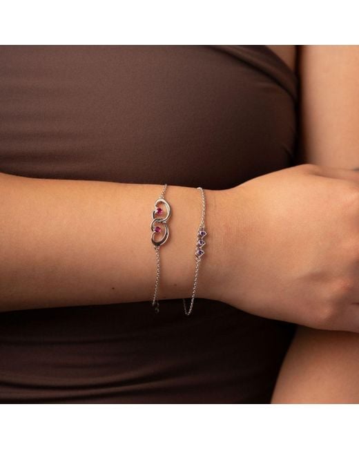 Belinda Jewelz Metallic Tourmaline Triple Heart Bracelet