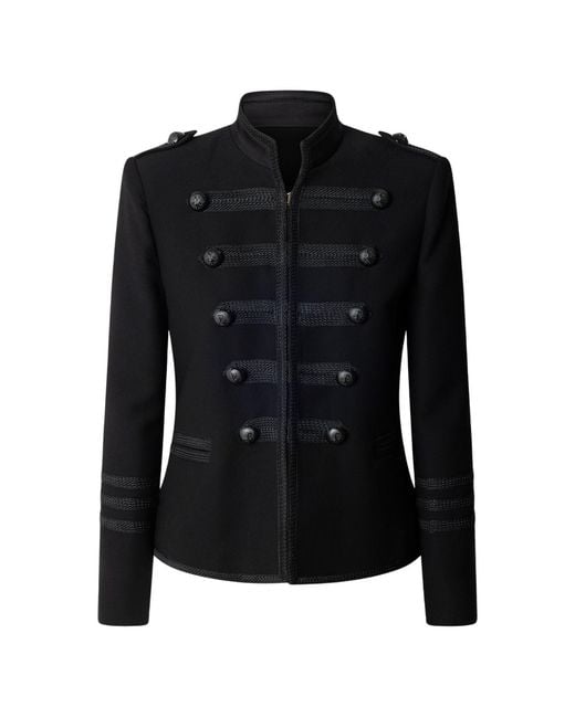 The Extreme Collection Black Military Hussar Tailored Jacket