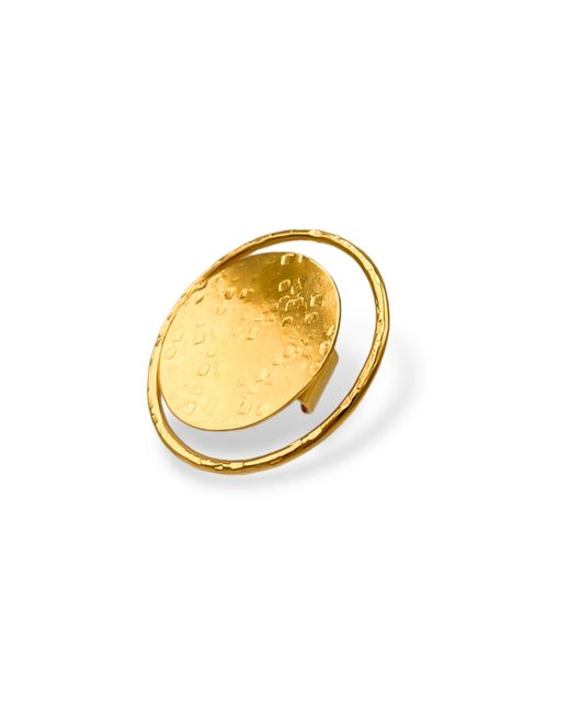 Jaredjamin Metallic Large Peacock Eye Ring