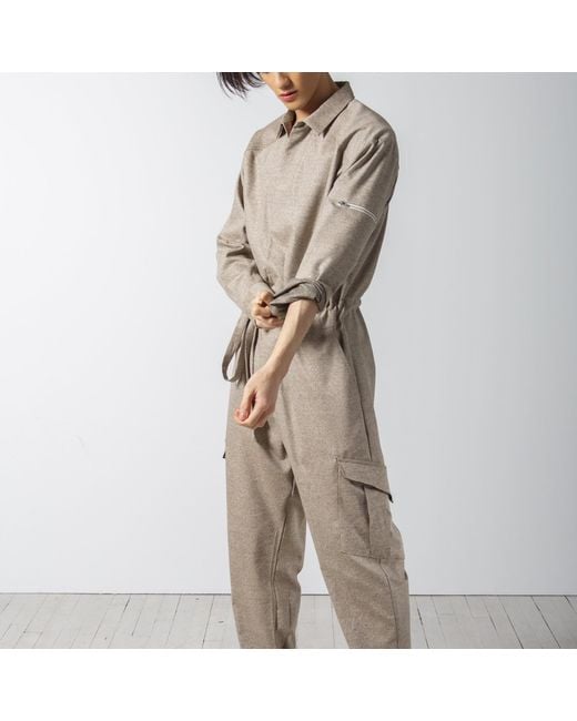 carlton jones Gray Cargo Coverall for men