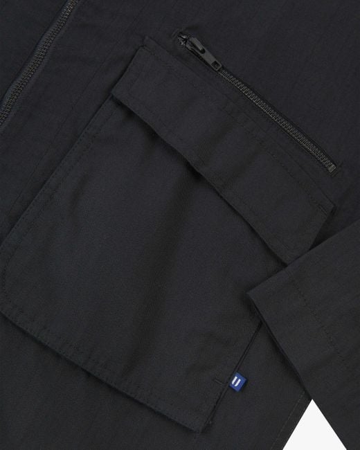 Uskees Black Ripstop Field Jacket for men