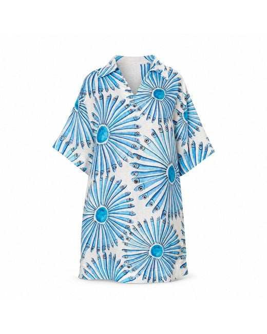 Casa Atelier by Ferdinando Fusco Blue Anchovy Cozy Dress