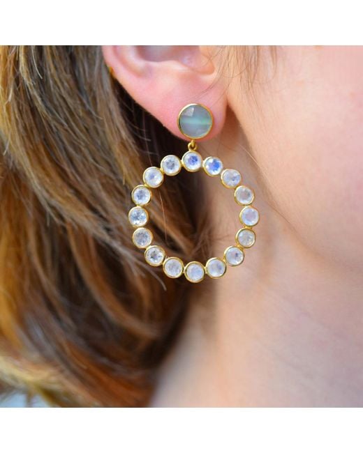 GEM BAZAAR Metallic Moonstone Circles