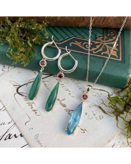 Azura Jewelry New York Blue Howl's Moving Castle Necklace Vermeil