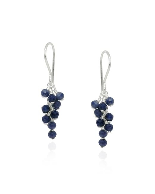 MOUNIR LONDON Blue Sapphire Earrings