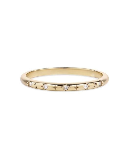 Zohreh Metallic Celestial Diamond Band Ring 9K