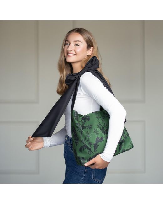 RainSisters Green Secret Forest Bow Tote Bag