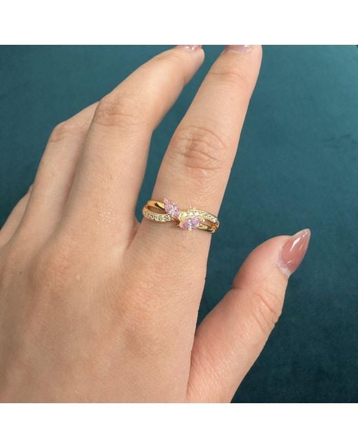 Belinda Jewelz Blue Sapphire Crossover Ring