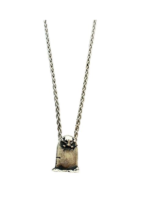 Tg-Jewellery by Tamara Gervasio Metallic Skeleton Grave Spiga Chain Necklace