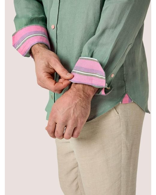 Koy Clothing Green Sage Linen Shirt for men