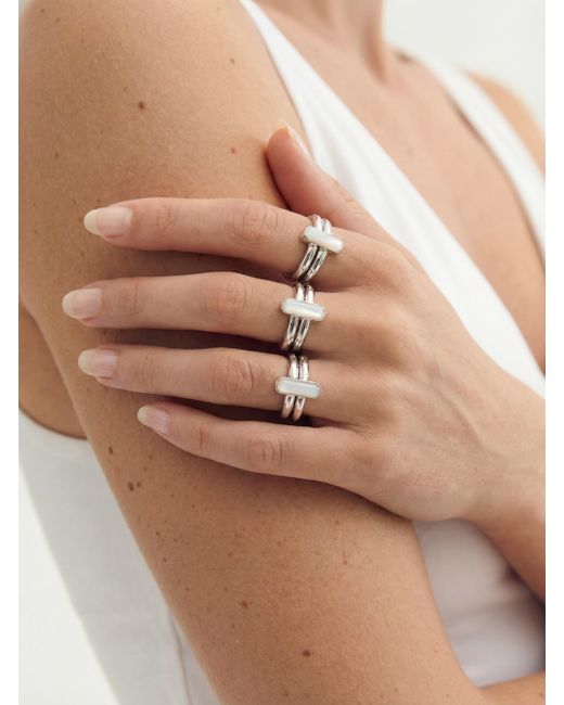 seree Metallic Infinity Duo Bar Ring