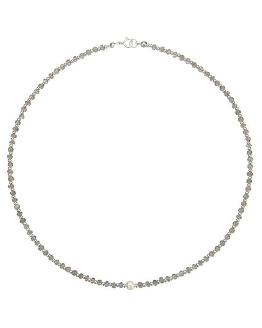 Lily & Roo Metallic Labradorite Gemstone Choker
