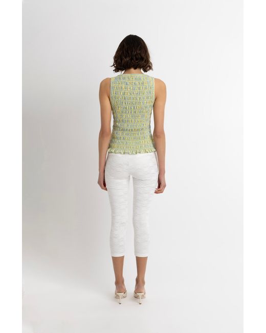 Amy Lynn Green Sonya Pure Cotton Check Top