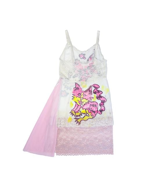 Acid Cat Kitty Sparkle Slip in Pink | Lyst UK
