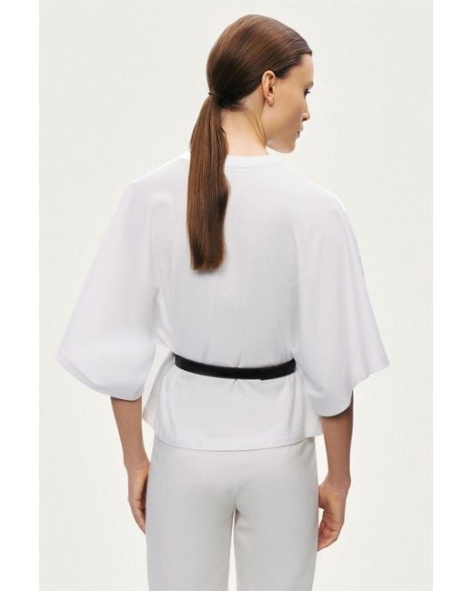 Nocturne White Belted Oversized T-Shirt