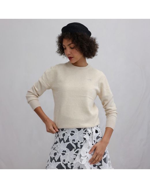 London Atelier Byproduct Natural Neutrals Mohair Classic Fit Jumper With Embroidery for men