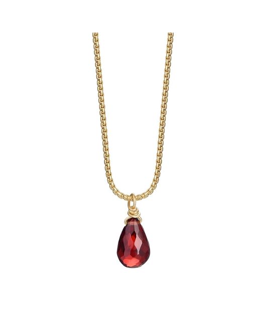 Katy Faye Metallic Colette Garnet Necklace