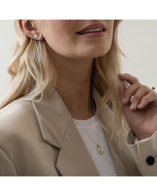 Dower & Hall Metallic Waterfall Mini Heart Studs