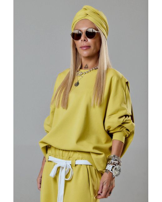 Clothes by Locker Room Yellow Oversized Sweat Set With Open Back