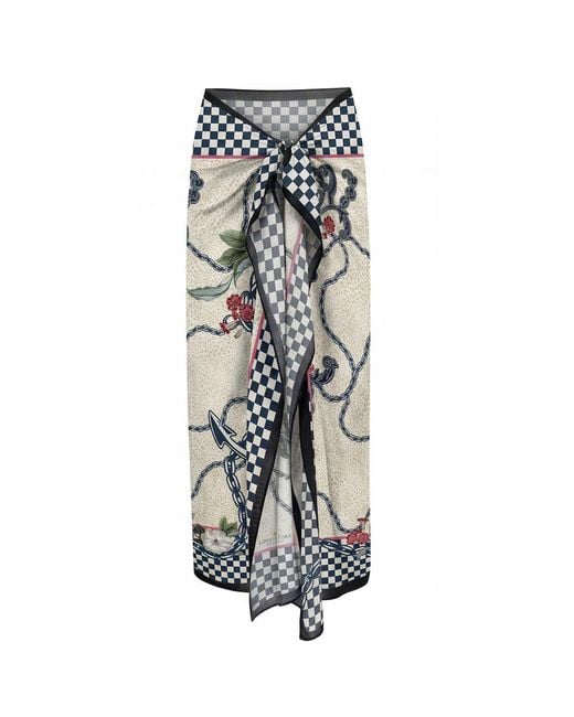 LOVEIST STORE Multicolor Anchora Sarong Pareo Cover Up