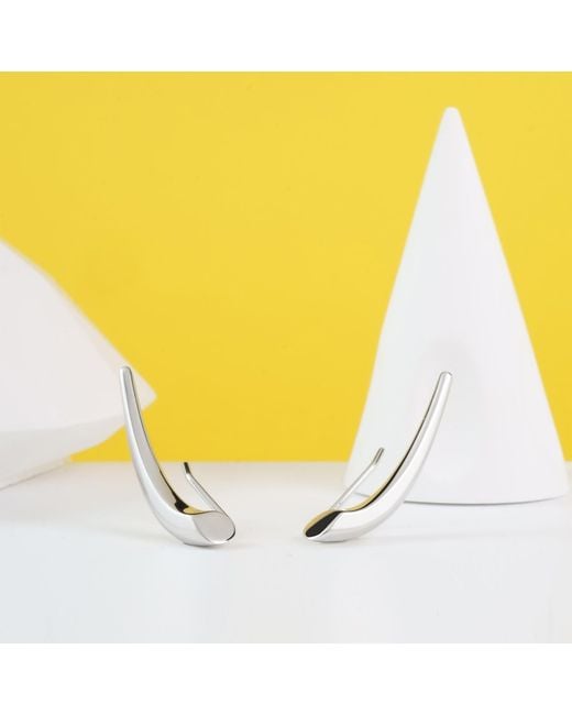 Meulien Metallic Waterdrop Ear Climber