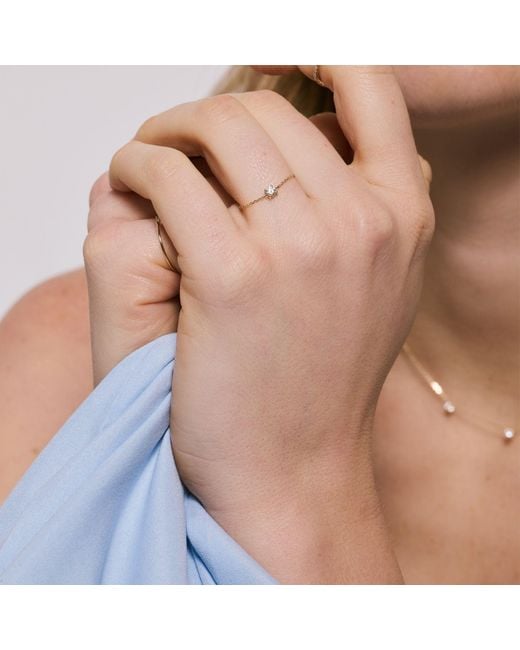 Dyamka Metallic Diamond Chain Ring