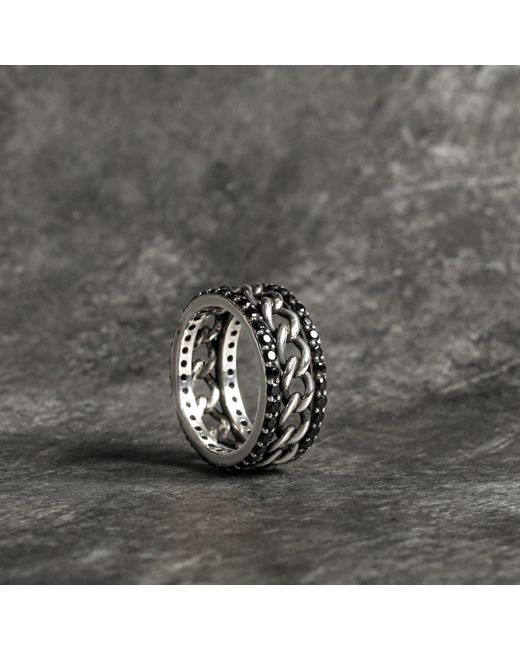 The Jewelz White Nexus Curb Band Ring for men