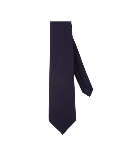 LE COLONEL Blue Midnight Italian Wool Tie for men