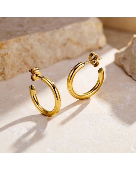 Posh Totty Designs Metallic Plated Flow Open Hoop Earrings