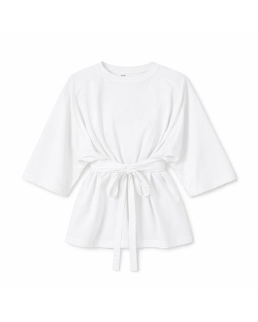 Lou&Up (Formerly Loup Clothing) White Wrap Tie Tee