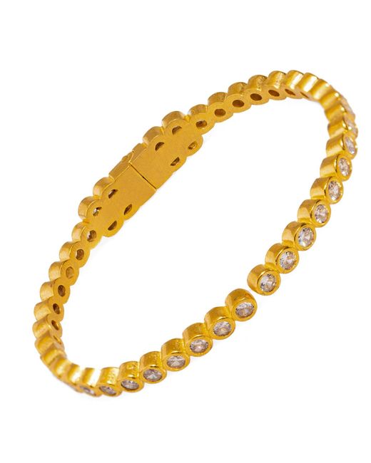 Ebru Jewelry Metallic Diamond & Dainty Bangle Bracelet