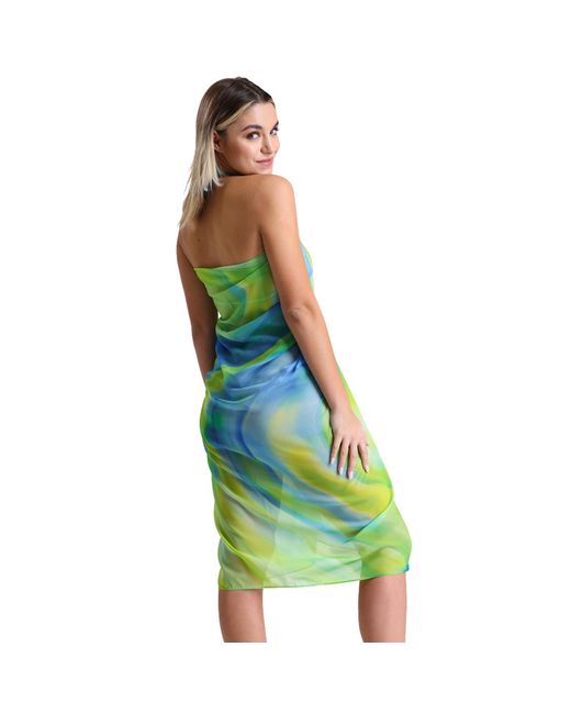 LOVEIST STORE Green Estera – & Abstract Sheer Beach Sarong