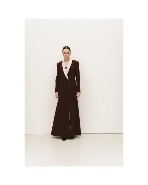 Roqaia Fashion House Red Rosé — Burgundy With Satin